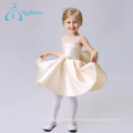 Champagne Scoop Sashes Bow De alta qualidade Satin Flower Girl Dresses